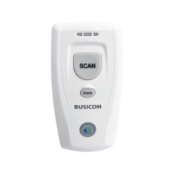 商品画像:BUSICOM Bluetooth 1次元バーコードスキャナー iOS/Android対応 ワイヤレス 抗菌仕様 BC-BS801D II(白) BC-BS801D-V2-CW