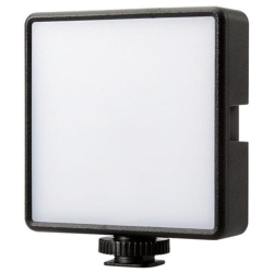 商品画像:LED定常ライト/8x8cm/3色モード/5段階調光/2000mAh/USB給電/ブラック DE-L05BK