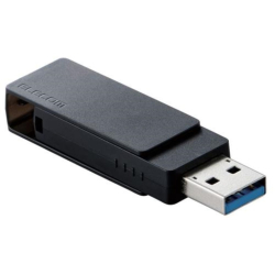 商品画像:USBメモリ/USB3.2(Gen1)/USB3.0対応/回転式/64GB/ブラック MF-RMU3B064GBK