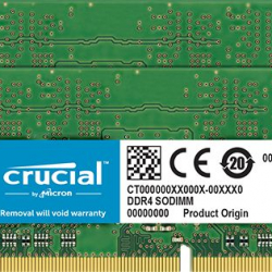 商品画像:ノートPC用増設メモリ 32GB(16GBx2枚)DDR4 2400MT/s(PC4-19200)CL17 SODIMM 260pin CT2K16G4SFD824A