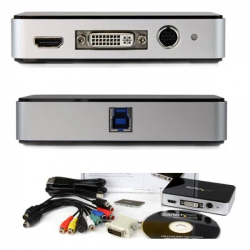 商品画像:USB3.0接続ビデオキャプチャーユニット HDMI/ DVI/ VGA(アナログRGB)/ コンポーネント/ S端子/ コンポジット対応 1080p 60fps H.264エンコーダ搭載 USB3HDCAP