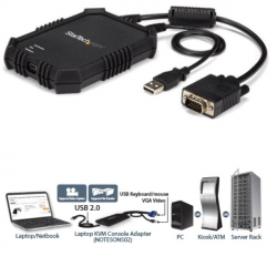 商品画像:ノートパソコン - サーバ接続KVMコンソール(保護筐体入り) USB クラッシュカートアダプタ ファイル転送/ ビデオキャプチャ機能 USBバスパワー対応 NOTECONS02X