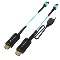 商品画像:MPO 脱着式 光ファイバ HDMI ケーブルセット 10m AMH-010M