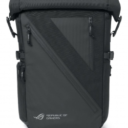 商品画像:ROG Archer Backpack 17/ブラック/外寸:幅520mmx奥行き300mmx高さ170mm/PC収納ポケット:幅395mmx奥行き264mmx高さ20mm/外部素材:610D コーデュラ、900D ポリエステルコーティング PU、300D リップストップポリエステル/内部素材:210D ポリエステル ROG_ARCHER_BP2702