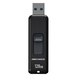 商品画像:<ARCHISS>USB3.2(Gen1)フラッシュメモリ 128GB スライド式 ブラック AS-128GU3-PSB