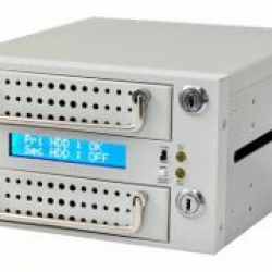 商品画像:2bays SATA to SATA LCD付内蔵型ミラーユニット メタルTRAY白 ARAID3500GP-A/M-W