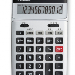 商品画像:消費税電卓 チルト シルバー C1236S