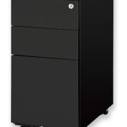 商品画像:スチールワゴン スリム ブラック STW02BK