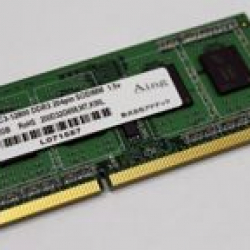 商品画像:DOS/V用 PC3-12800 (DDR3-1600) 204Pin SO-DIMM 4GB 省電力 2枚組 6年保証 ADS12800N-H4GW