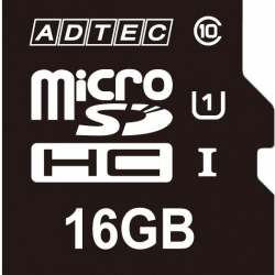商品画像:microSDHCメモリーカード 16GB Class10 SD変換アダプタ付 AD-MRHAM16G/10