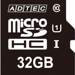 商品画像:microSDHCメモリーカード 32GB Class10 SD変換アダプタ付 AD-MRHAM32G/10