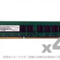 商品画像:DOS/V用 PC3-12800 (DDR3-1600) 240Pin UnbufferedDIMMwithECC 4GB 省電力 4枚組 6年保証 ADS12800D-HE4G4