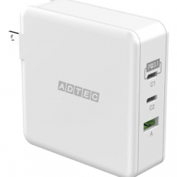 商品画像:PD充電器 最大140W<USB-C x2、USB-A x1><PPS対応/Power Delivery 3.1対応/GaN対応>ホワイト APD-V140AC2-WH