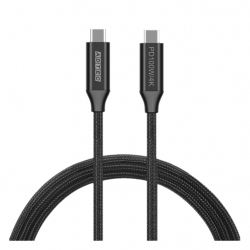 商品画像:USB Type-C to C ケーブル(4K・100W出力/10Gbps/2.0m)ブラック APC-V2010CC-4KU3G2-B