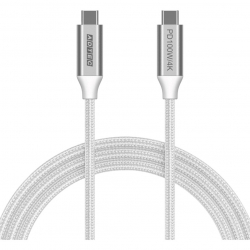 商品画像:USB Type-C to C ケーブル(4K・100W出力/10Gbps/2.0m)ホワイト APC-V2010CC-4KU3G2-W