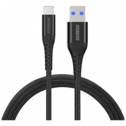 商品画像:USB Type-A to C ケーブル(36W出力/5Gbpsbps/2.0m)ブラック APC-V2006AC-U3-BK