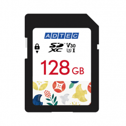 商品画像:SDXC 128GB UHS-I U3 V30 和柄 赤色 ADC-SZTX128G/U3