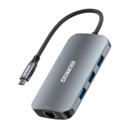 商品画像:9in1 USB-C HUB LAN/カードリーダ/4K60Hz ドッキングステーション AHUB-VCA3CP-4K60