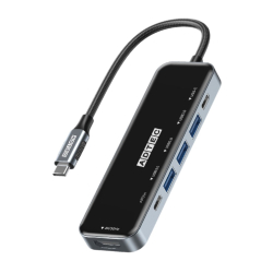 商品画像:6in1 USB-C HUB USB-C/PDin/4K ドッキングステーション AHUB-VA3CP-4K30