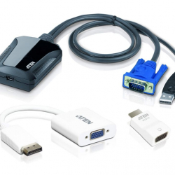 商品画像:ラップトップ USB KVMコンソール クラッシュカートアダプター ITキット CV211CP/ATEN