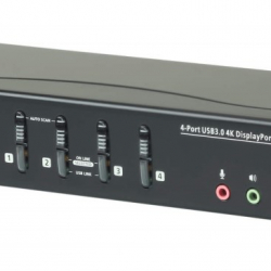 商品画像:USB 3.0ハブ搭載 DCI 4K対応 4ポートUSB DisplayPort MST KVMPスイッチ CS1924M/ATEN
