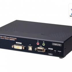 商品画像:DVI-I シングルディスプレイ IP-KVMトランスミッター(デュアル電源/LAN対応) KE6900AT/ATEN