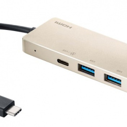 商品画像:USB-C マルチポート ミニドッキングステーション(4K、電源パススルー対応) UH3239/ATEN