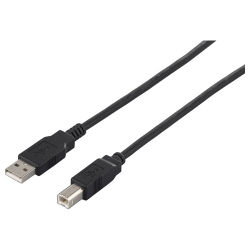 商品画像:USB2.0ケーブル (A to B) ブラック 1.5m BSUAB215BK
