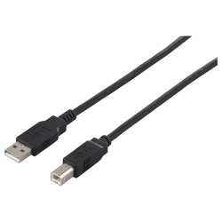 商品画像:USB2.0ケーブル (A to B) ブラック 1m BSUAB210BK