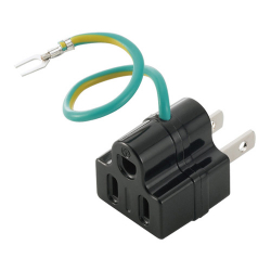 商品画像:3ピン⇒2ピン変換アダプター ブラック BSTAPA01BK