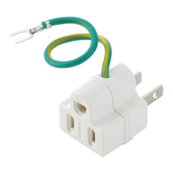 商品画像:3ピン⇒2ピン変換アダプター ホワイト BSTAPA01WH