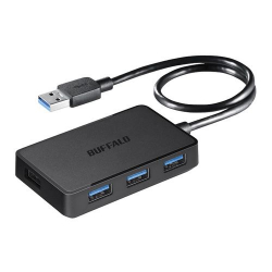 商品画像:USB3.0 バスパワー 4ポート ハブ マグネット付き ブラック BSH4U300U3BK