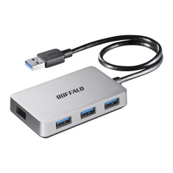 商品画像:USB3.0 バスパワー 4ポート ハブ マグネット付き シルバー BSH4U300U3SV