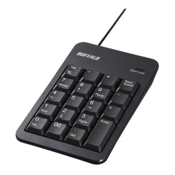 商品画像:有線テンキーボード Tabキー付き 簡易パッケージモデル ブラック BSTK100BKZ