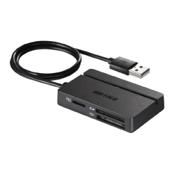 商品画像:USB2.0 マルチカードリーダー スタンダードモデル ブラック BSCR100U2BK