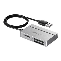 商品画像:USB2.0 マルチカードリーダー スタンダードモデル シルバー BSCR100U2SV