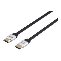 <BUFFALO>HDMIケーブル フラットタイプ 2.0m ブラック BSHD3F20BK