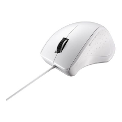 商品画像:有線 レーザー 5ボタンマウス ホワイト BSMLU300WH