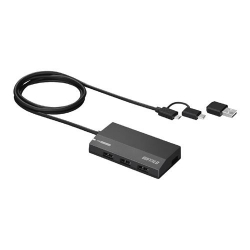 商品画像:USB2.0 スマホタブレット用 セルフパワーハブ ブラック BSH4A120MBBK