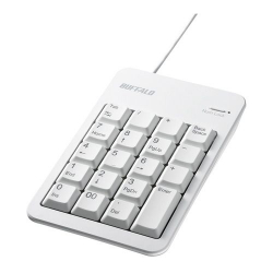 商品画像:有線テンキーボード Tabキー付き ホワイト BSTK100WHZ