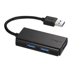 商品画像:USB3.0 バスパワー 3ポート ハブ ブラック BSH3U100U3BKZ