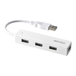 商品画像:USB2.0 バスパワー 4ポート ハブ ホワイト BSH4U050U2WH