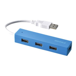商品画像:USB2.0 バスパワー 4ポート ハブ ブルー BSH4U050U2BL