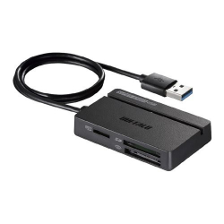 商品画像:USB3.0 マルチカードリーダー スタンダード ブラック BSCR100U3BK