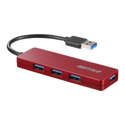 商品画像:USB3.0 バスパワー ハブ 4ポート ハブ レッド BSH4U120U3RD