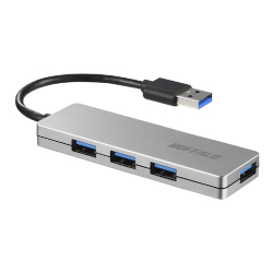 商品画像:USB3.0 バスパワー ハブ 4ポート ハブ シルバー BSH4U120U3SV