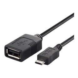 商品画像:USB(microB to A)変換アダプター 0.5m ブラック BSMPC11C05BK