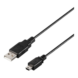 商品画像:USB2.0 A to miniB環境対応ケーブル 0.5m ブラック BU2AMNK05BK