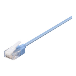 商品画像:ツメ折れないCat6A LANケーブルスリム小型コネクター 0.5m ブルー BL6ATSM05BL