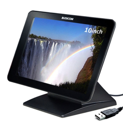 商品画像:9.7インチタッチパネルディスプレイ(静電容量方式・USB・黒)<プラスチック製スタンド付き> BC-SD10T-ST-B